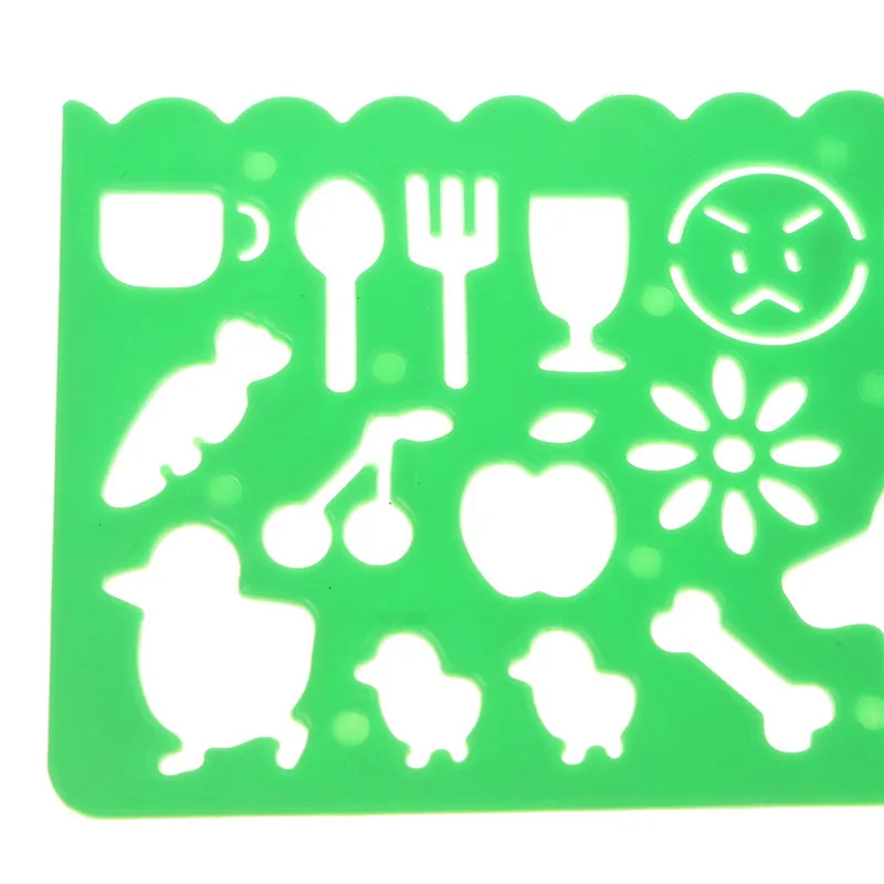 KiWarm 4 шт./компл. Пластик арт Графика трафарет для рисования доска линейка для студента для маленьких детей с изображением Цвет случайным образом для рукоделия