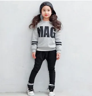 

2016 Autumn winter baby sets cartoon set twinset long sleeve hoodie+pants children clothing set