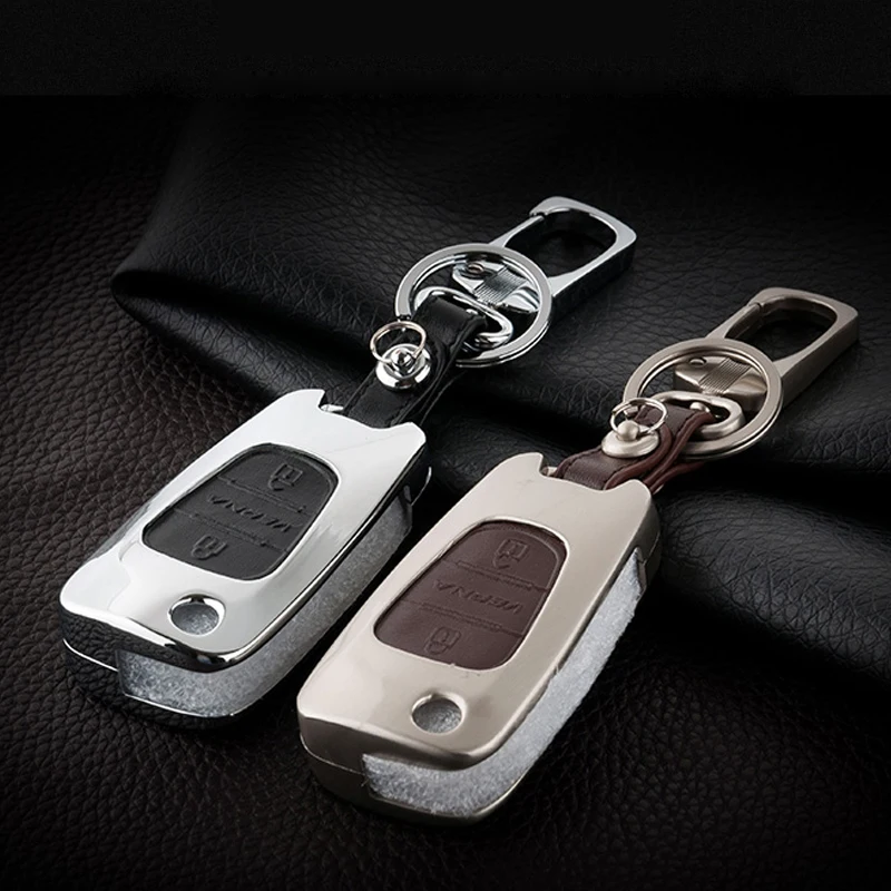 Чехол для автомобильного ключа из цинкового сплава и кожи чехол Hyundai Elantra Veloster SR i20