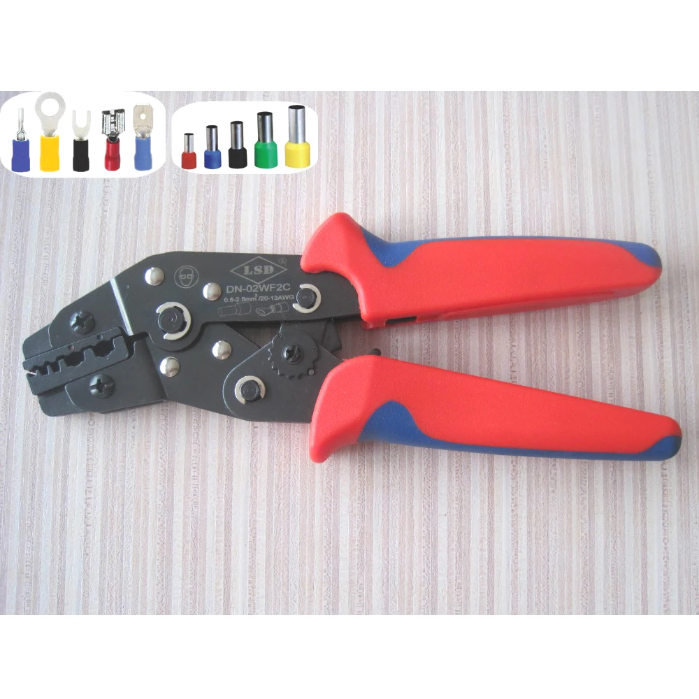 

DN-02WF2C Mini european style crimping pliers for crimping Bootlace Ferrules and insulated terminals