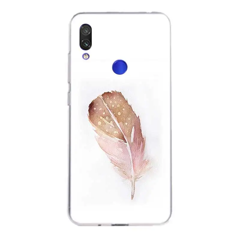 Feather Case For Xiaomi redmi Note 7 Pro 6 5 4 Xiomi Redmi 4A 4X Plus 5A 6A Silicone Fundas Cover |