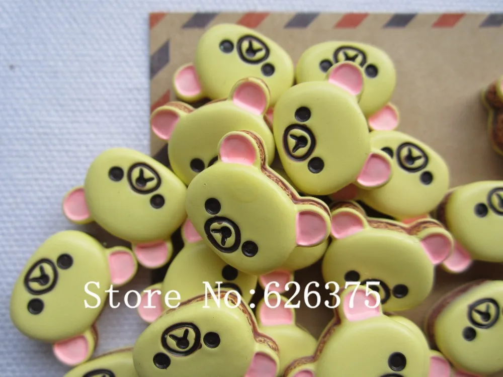 Рена! Мин. Заказ 6 $ (смешанный заказ) каваи желтый МИШКА из смолы для волос центр