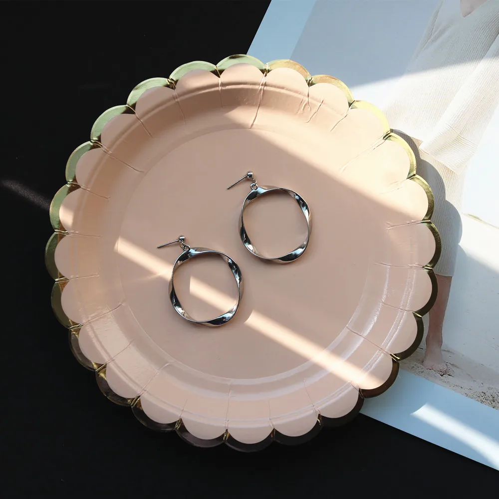 Бесплатная доставка модные ювелирные изделия серьги неправильной формы в стиле