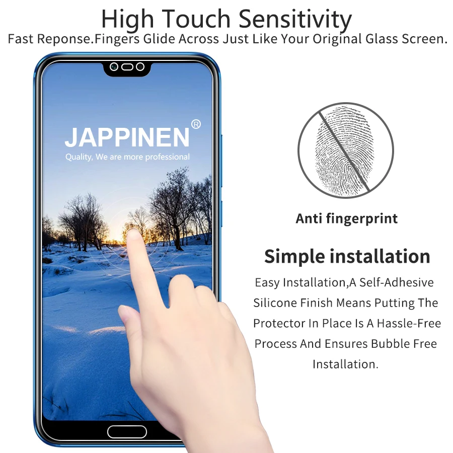 Jappinen 2 шт./лот закаленное стекло для huawei Honor 10 защита экрана 9 H 2.5D Взрывозащищенная