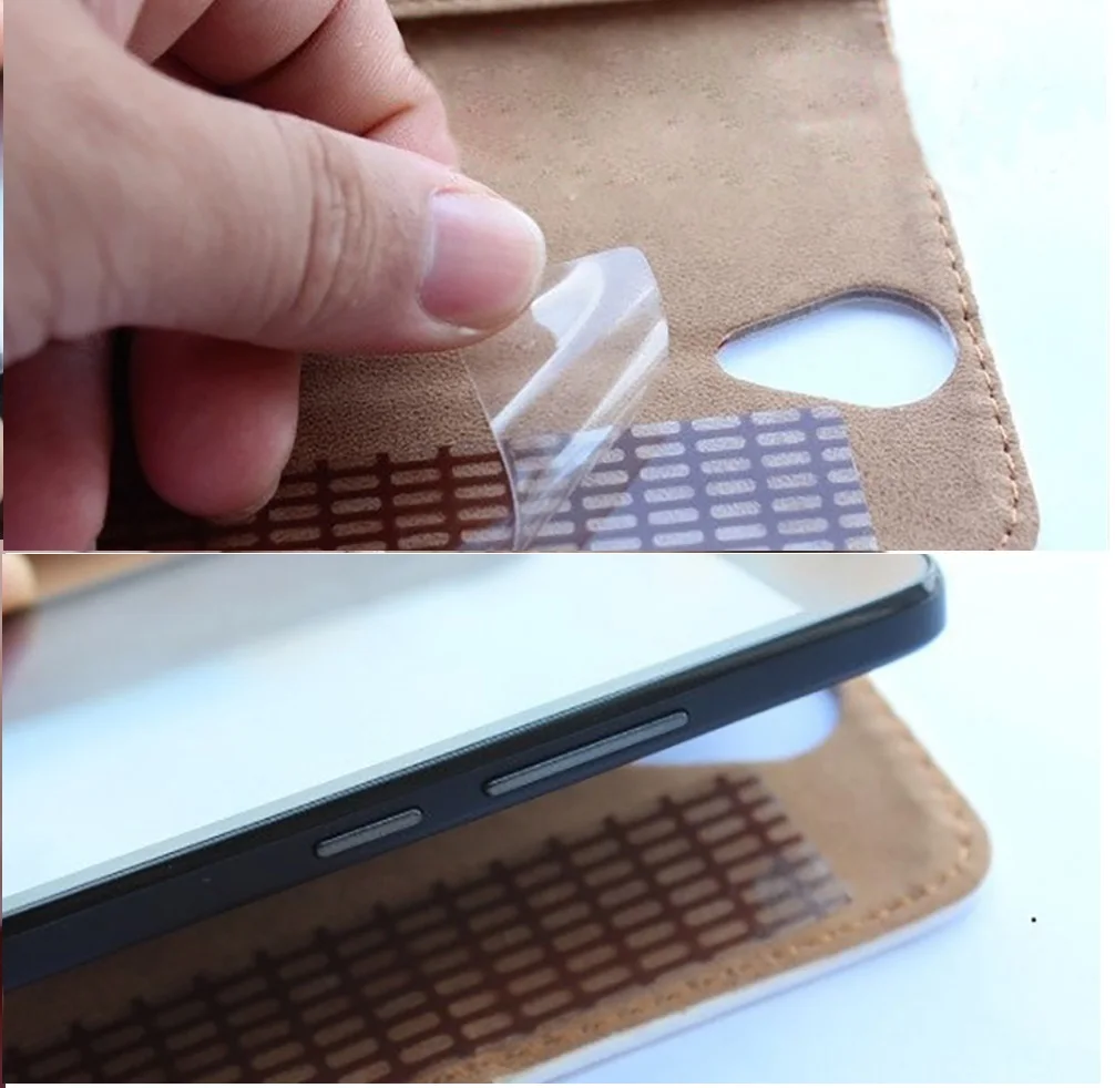 Чехол высокого качества из искусственной кожи с откидной крышкой окошком для DEXP