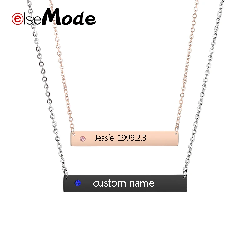 Ожерелье ELSEMODE из нержавеющей стали с фианитом для влюбленных | Украшения и