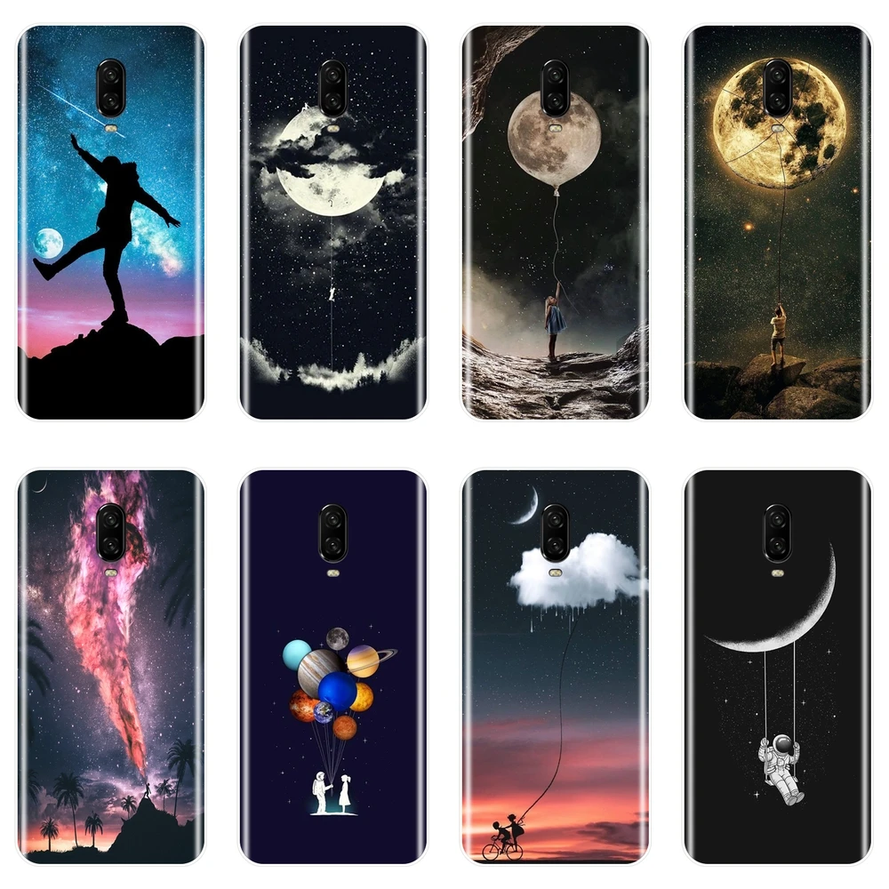Мягкий силиконовый чехол для телефона OnePlus 6 6 T 5 5 T 3 3 T Star Moon Космос астронавт забавная крутая задняя крышка для One Plus 3 3 T 5 5 T 6 6 T