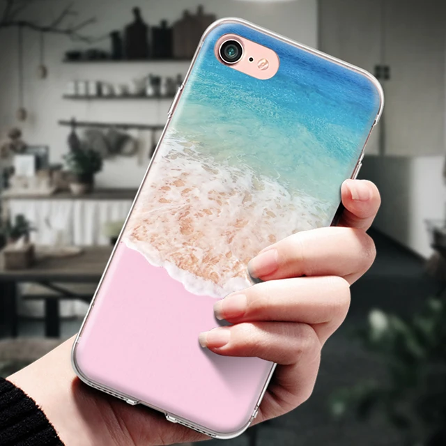 Чехол для iPhone 4, 4S, 5, 5S, SE, 6, 6 S, 7, 8 Plus, X, XR, XS Max, TPU, Fundas, защита от солнца, пляжа, морской воды, океанских волн, силиконовый чехол для телефона - Цвет: 3076