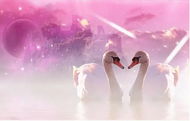 Пользовательские 3d обои Розовый Лебедь фон для гостиной индивидуальные ванной |