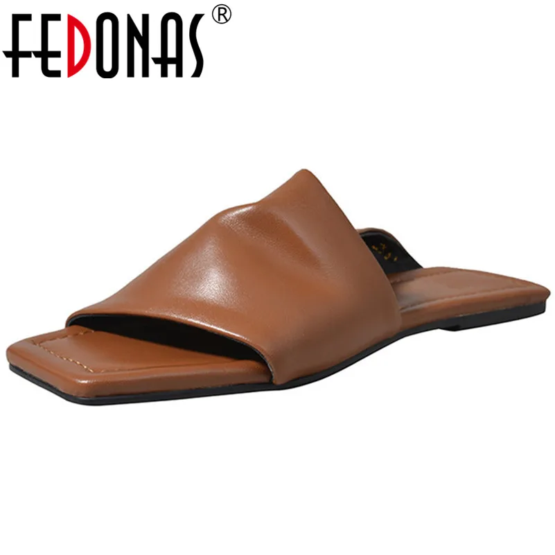 Женские босоножки из натуральной овечьей кожи FEDONAS Элегантные повседневные