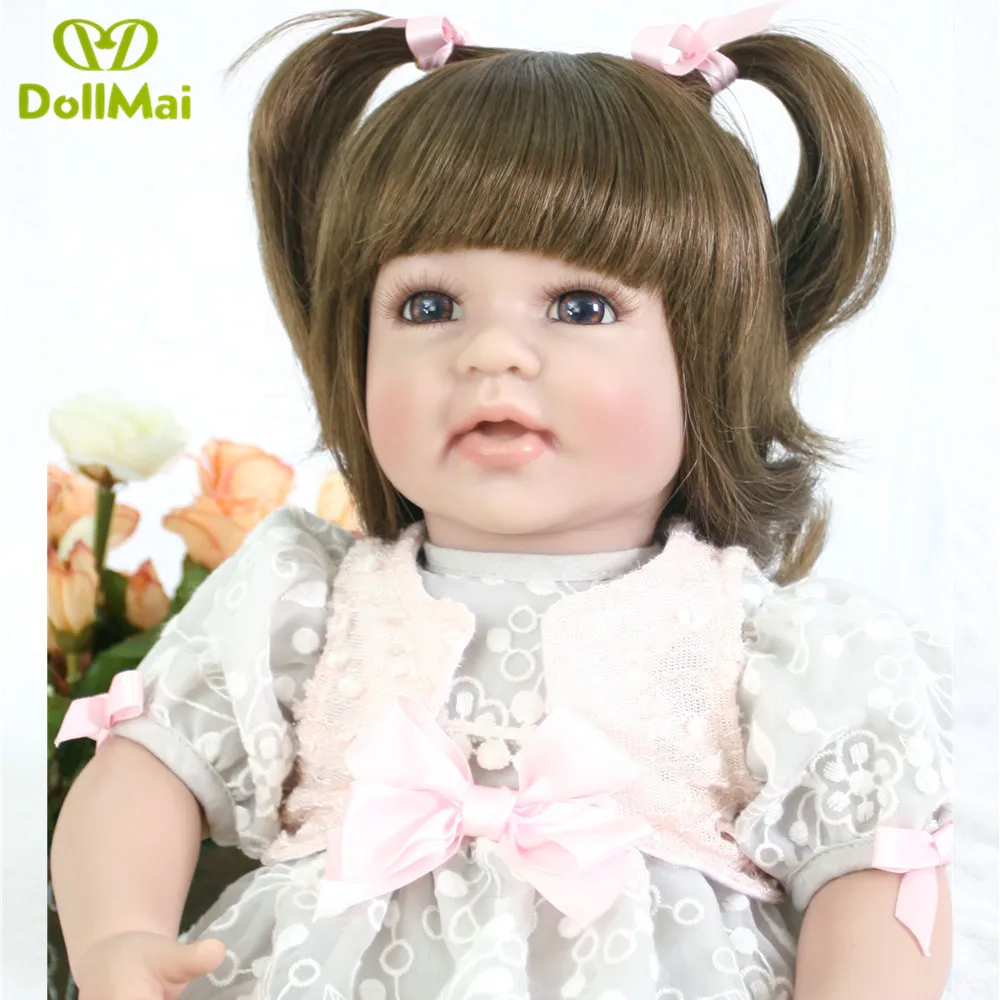 DollMai 50 см силиконовые куклы для новорожденных и малышей игрушки детей подарок