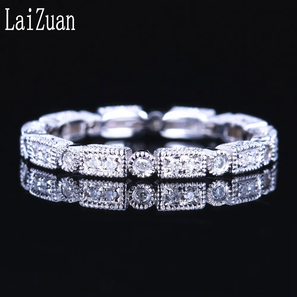 

LaiZuan, Стерлинговое Серебро 925 пробы, сертифицированное, 0.2CT, Круглые, натуральные бриллианты, обручальное, свадебное, женское ювелирное изделие, винтажное, уникальное кольцо