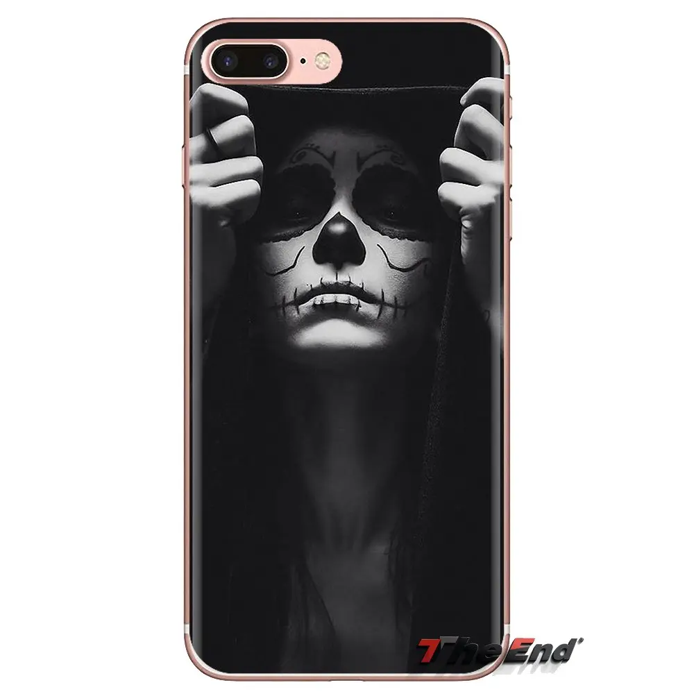 Силиконовый чехол для телефона Huawei Mate Honor 4C 5C 5X 6X 7 7A 7C 8 9 10 8C 8X 20 Lite Pro Sugar Skull Flower Tattooed