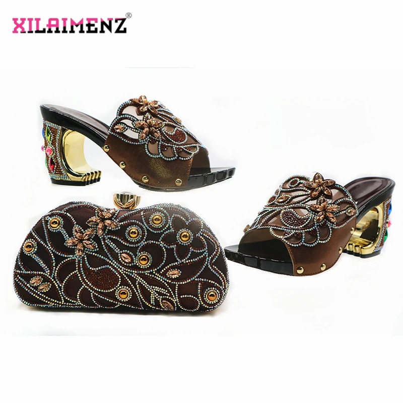 2019 обувь и сумка специального дизайна в итальянском стиле подходящие на каблуках