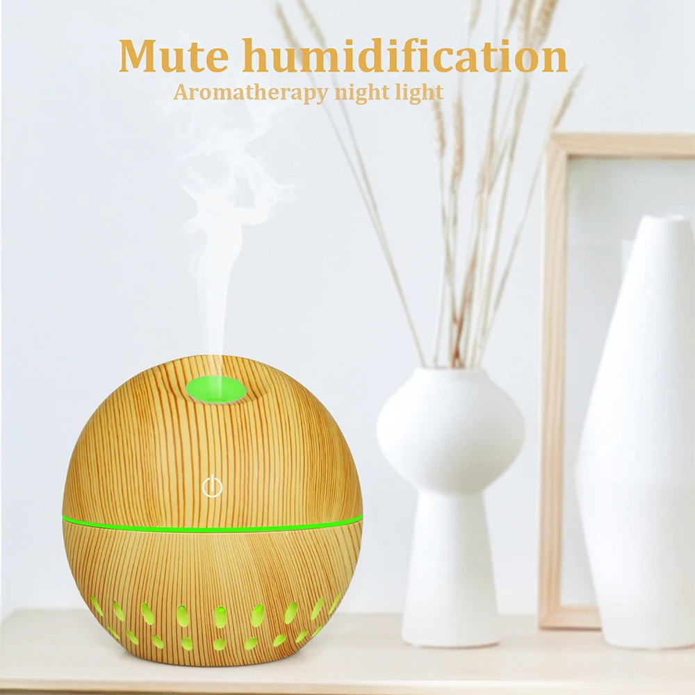 USB Aroma Essential Oil Diffuser Ultrasonic Mist Humidifier Air Purifier 7 Color Change LED Night light for Office Home 130ml | Бытовая