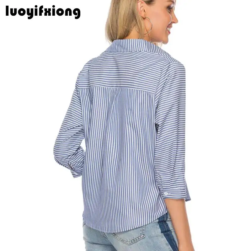 

Long Sleeve Fashion Striped Blouse Women Shirts Korean Office Womens Tops and Blouses Plus Size 5XL Casual Blusas Camisas Mujer
