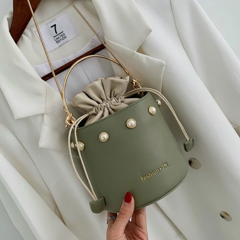 Зеленый Роскошные сумки для женщин Высококачественная кожаная женская сумка-мешок женские сумки через плечо вместительная сумка через плечо - Цвет: Зеленый