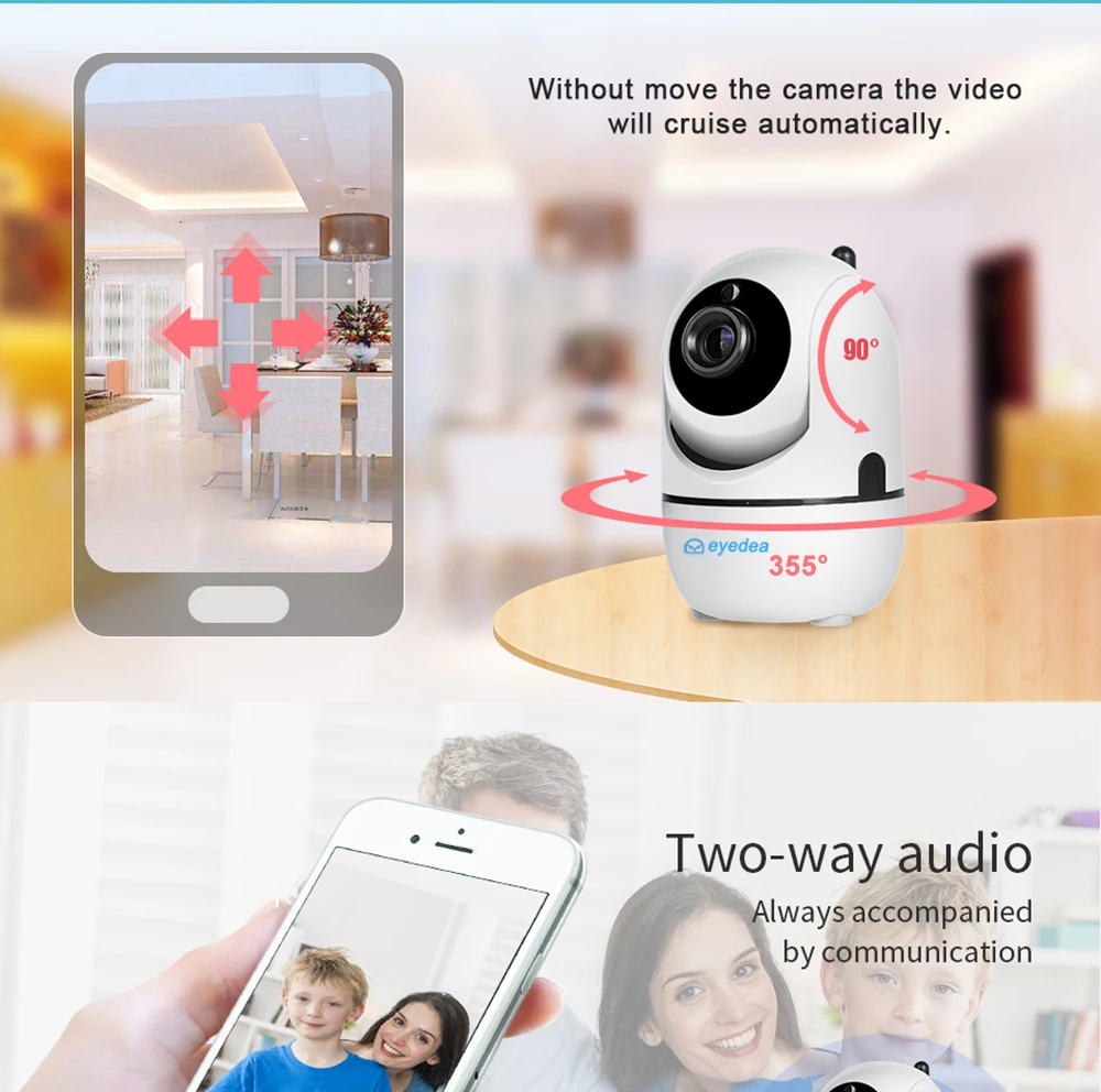 Eyedea HD 1080P 2.0MP 720P беспроводная безопасность IP камера ночного видения CCTV WIFI