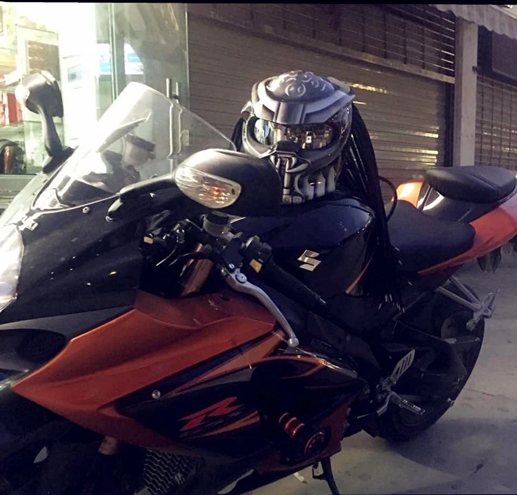 Качественный шлем MASEI IRONMAN серые маски хищников стекловолокно neca moto rcycle полное