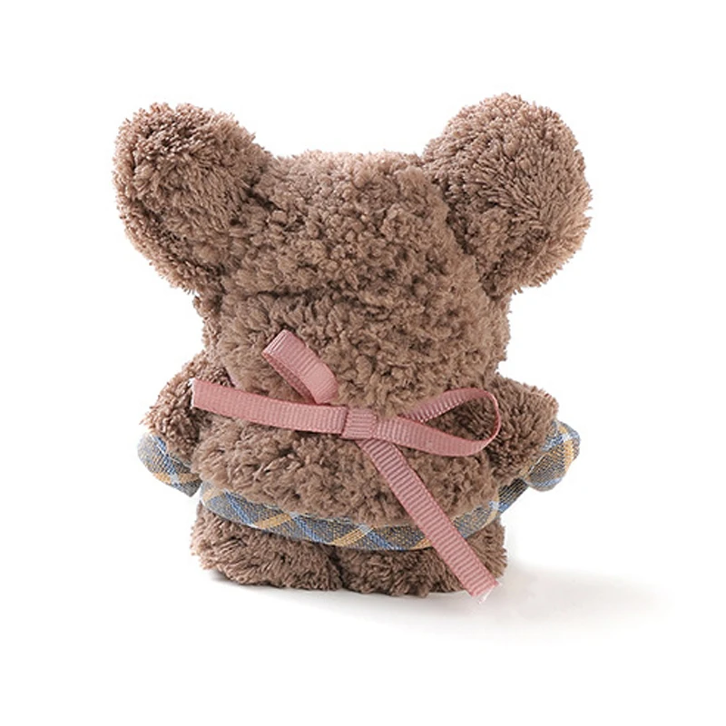 Детское банное полотенце в форме медведя быстросохнущее для лица однотонная