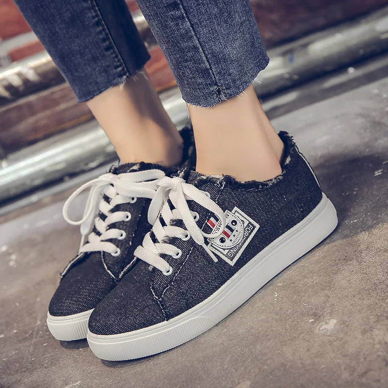 Новинка 2019 года сезон весна-лето Женская парусиновая обувь кроссовки на плоской