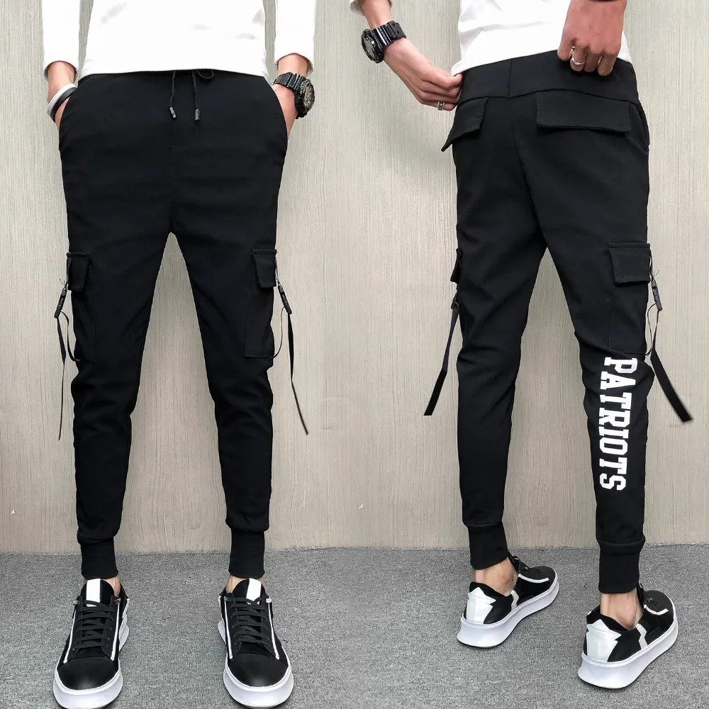 Мужские брюки карго весенне летние облегающие повседневные штаны для бега