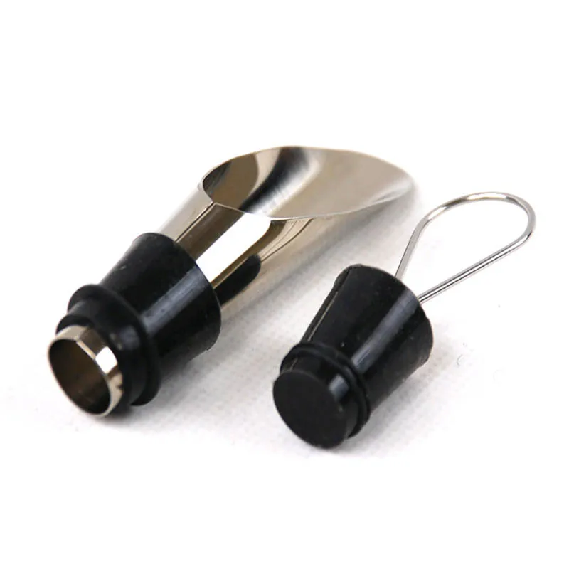 silver with black Аксессуары для винных бутылок, 1 шт., насадка с носиком, портативная посуда, алкогольные напитки, пробка для бутылки из нержавеющей стали - Цвет: silver with black