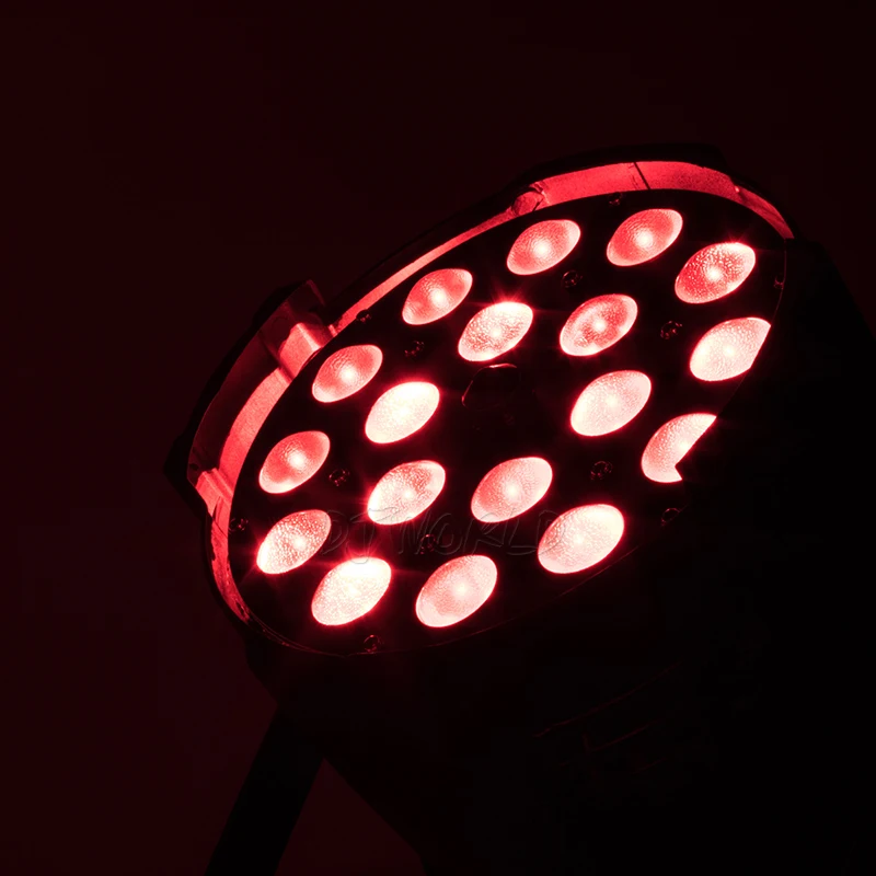 Лучшие дешевые 7/11 DMX каналы 18x18 Вт RGBWA + UV 6in1 Led Zoom Disco звук активировать