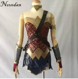Новинка, костюм wonder woman для косплея, Топ/юбка/повязка на руку/наплечный ремень/повязка на голову, тиара/браслет, манжеты/Леггинсы Mulher Maravilha