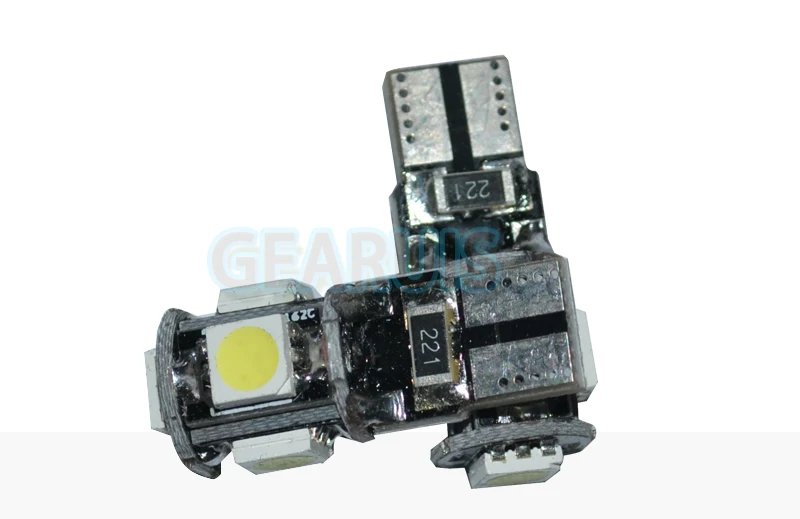 HK Post 100X T10 Canbus 5smd автомобильный светильник W5W 194 168 без ошибок 12 В клиновидная лампа