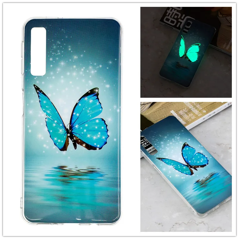 Светящийся чехол для Coque samsung A7 чехол Etui Fundas силиконовый чехол из ТПУ для Coque samsung Galaxy A7 A 7 A750 Carcasa