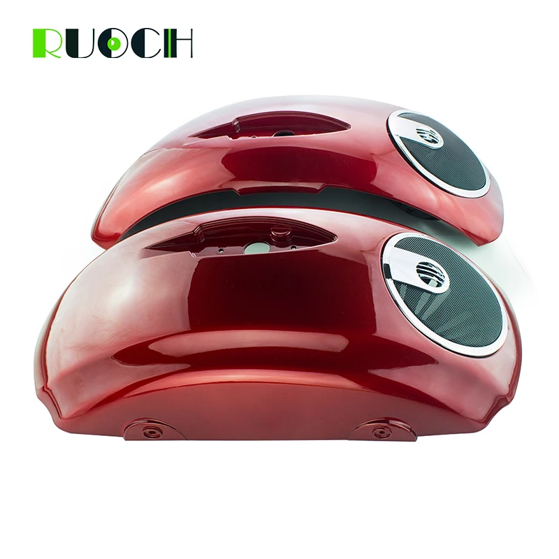 Motorcycle Hard Saddlebag Speaker Lids w/ Grill for Indian Chieftain Roadmaster 2014 2015 |