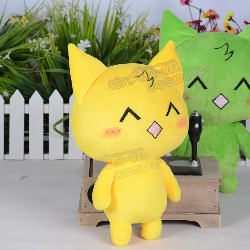 Аниме Mogeko замок кошки 28 см зеленая/желтая игрушка косплей плюшевая мультяшная