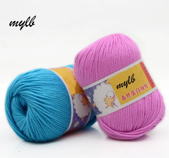 

mylb 1pc=50g Worsted Yarn Thread Cotton Blended Yarn Eco-friendly Colorful Strings for Hand Knitting Sweater Yarn free shipping