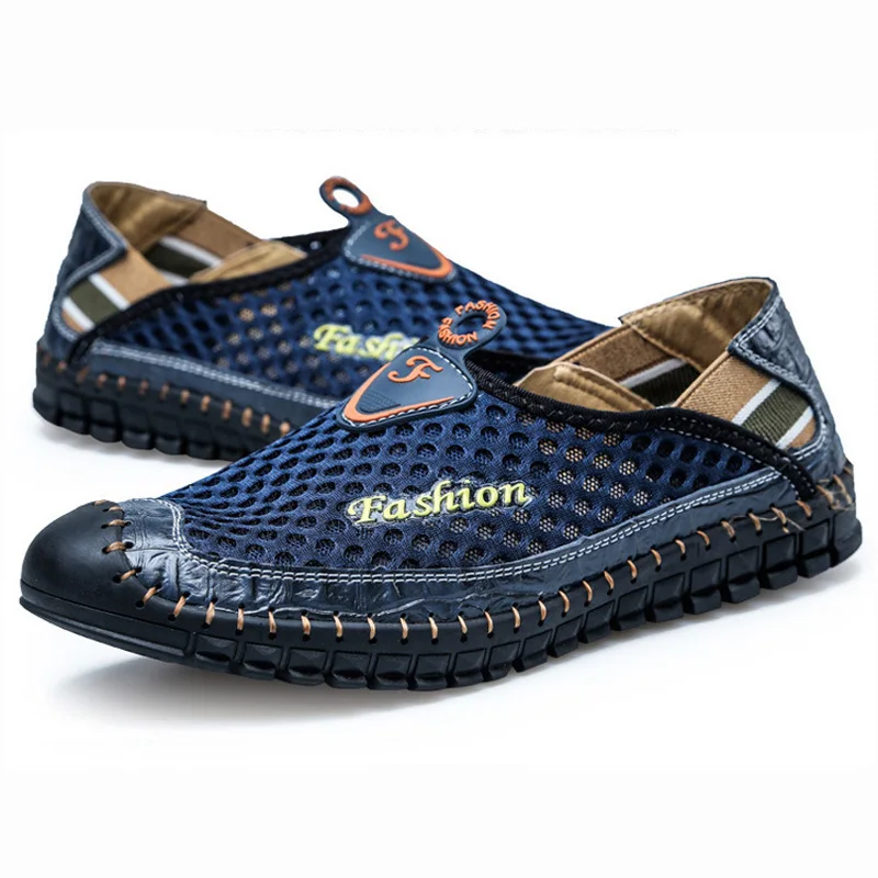 Summer Men Shoes Plus Size 38-46 Air Mesh Man Loafer Fashion Casual Driving New Slip On Moccasins Adult Footwear | Обувь