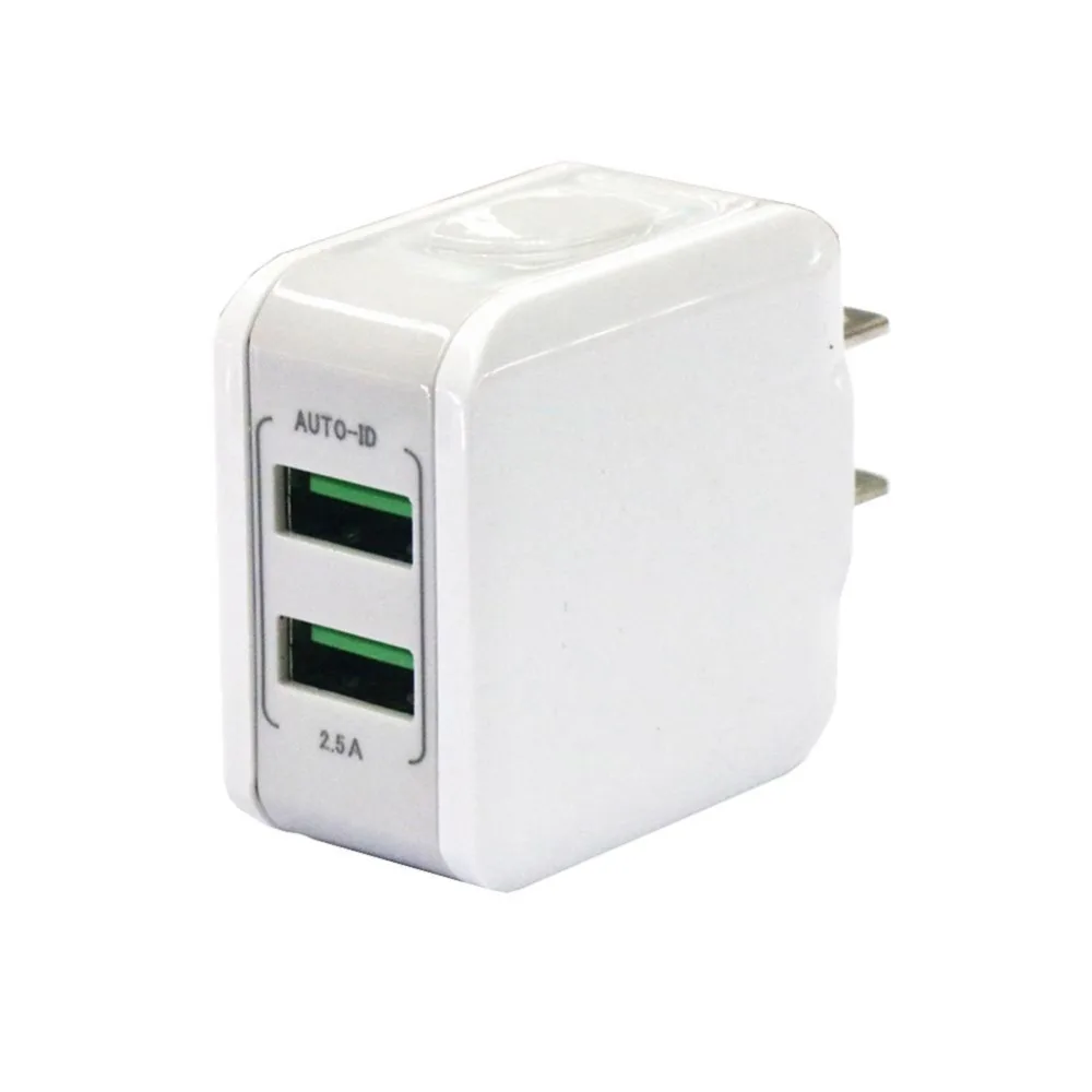 Стильный 2USB Quick Charge 12 5 W 2.5A защитное зарядное устройство для iPhone быстрой зарядки