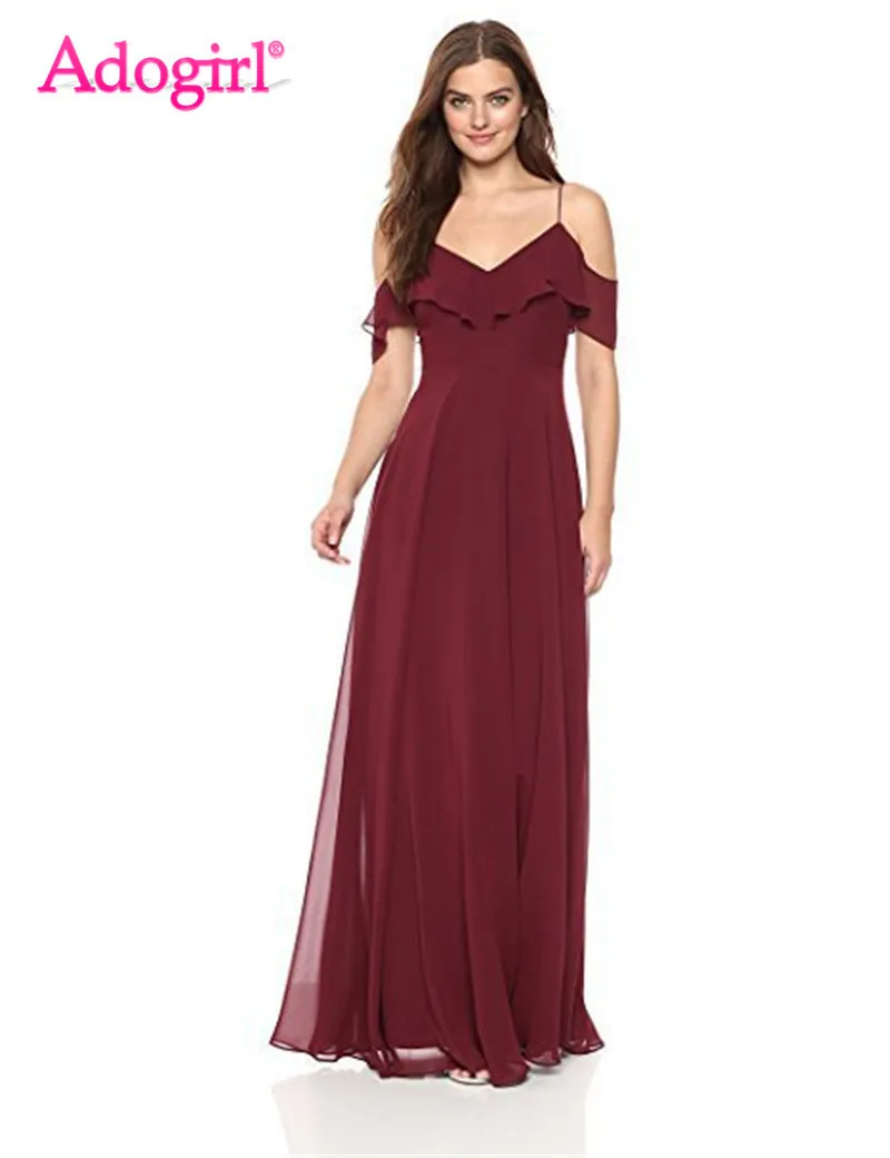 Платье Adogirl шифоновое с рюшами на бретельках|Женские платья| |