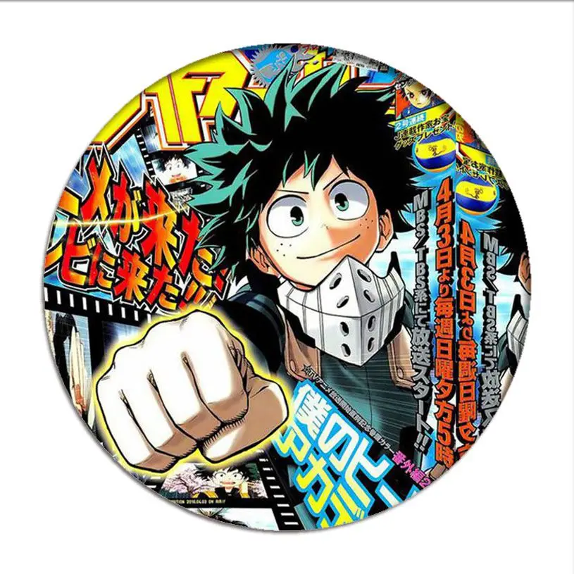 Аниме Мой герой Академия Izuku значок косплея боку нет героя Тодороки шото брошь