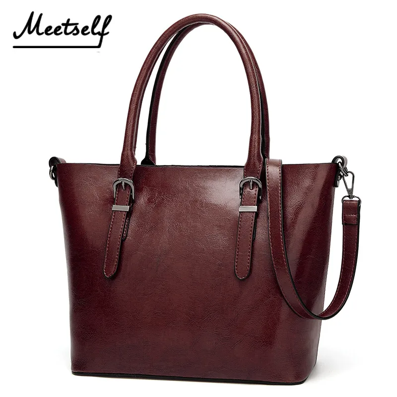 MEETSELF/Высококачественная кожаная женская сумка сумки на плечо большая большие