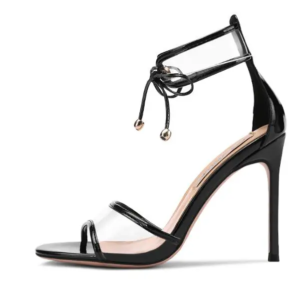 Женские сандалии на тонком каблуке с открытым носком | Обувь