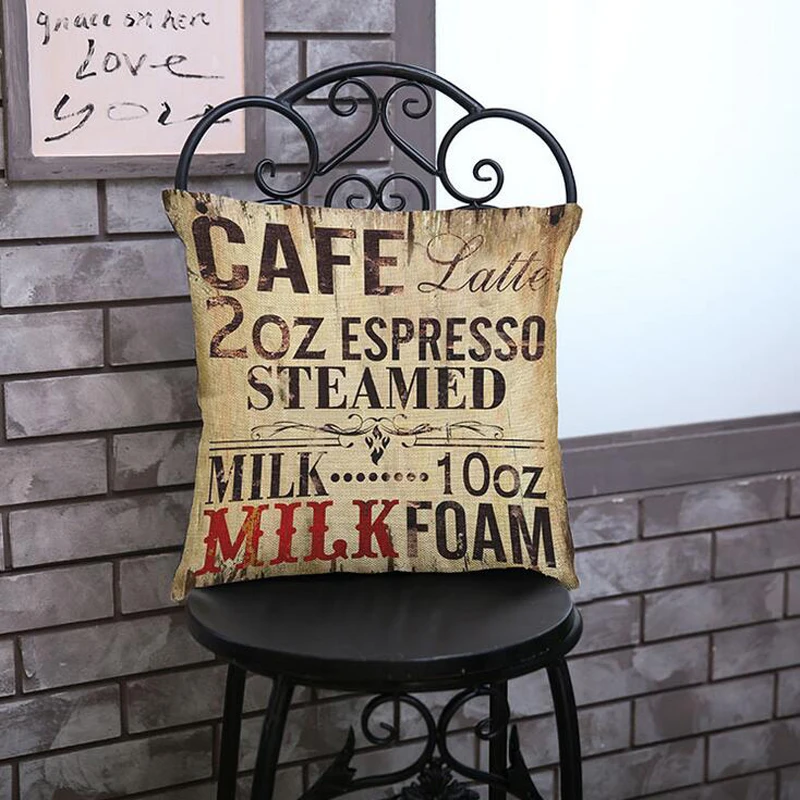 Горячая 1 шт. 45*45 см Винтаж буквы алфавита полоса красочные полиэстер Рами Подушки