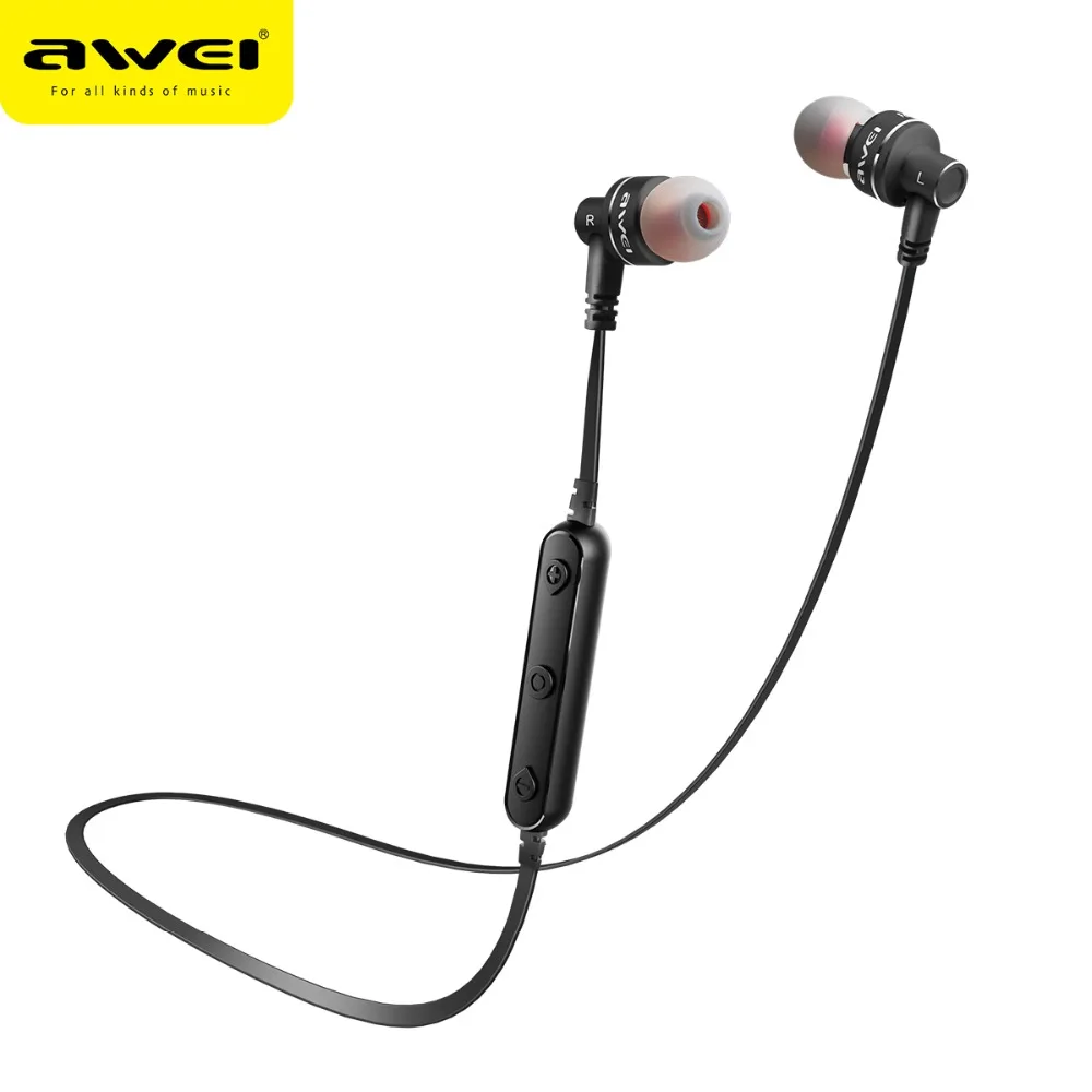 Магнитная беспроводная гарнитура AWEI B990BL басовые стереонаушники Bluetooth спортивные