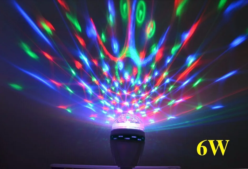 Vacamm E27 RGB светодиодный мини-сценический диско-DJ освещение 6 Вт 3 Вт Звуковое управление для нового года, Рождества, украшения для дома, вечерние, красочные сцены