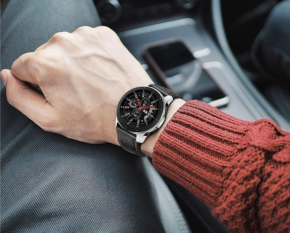 Gear S3 Frontier ремешок для samsung Galaxy Watch 46 мм ремешок 22 мм кожаный браслет huawei watch GT ремешок Amazfit stratos S 3 46 мм
