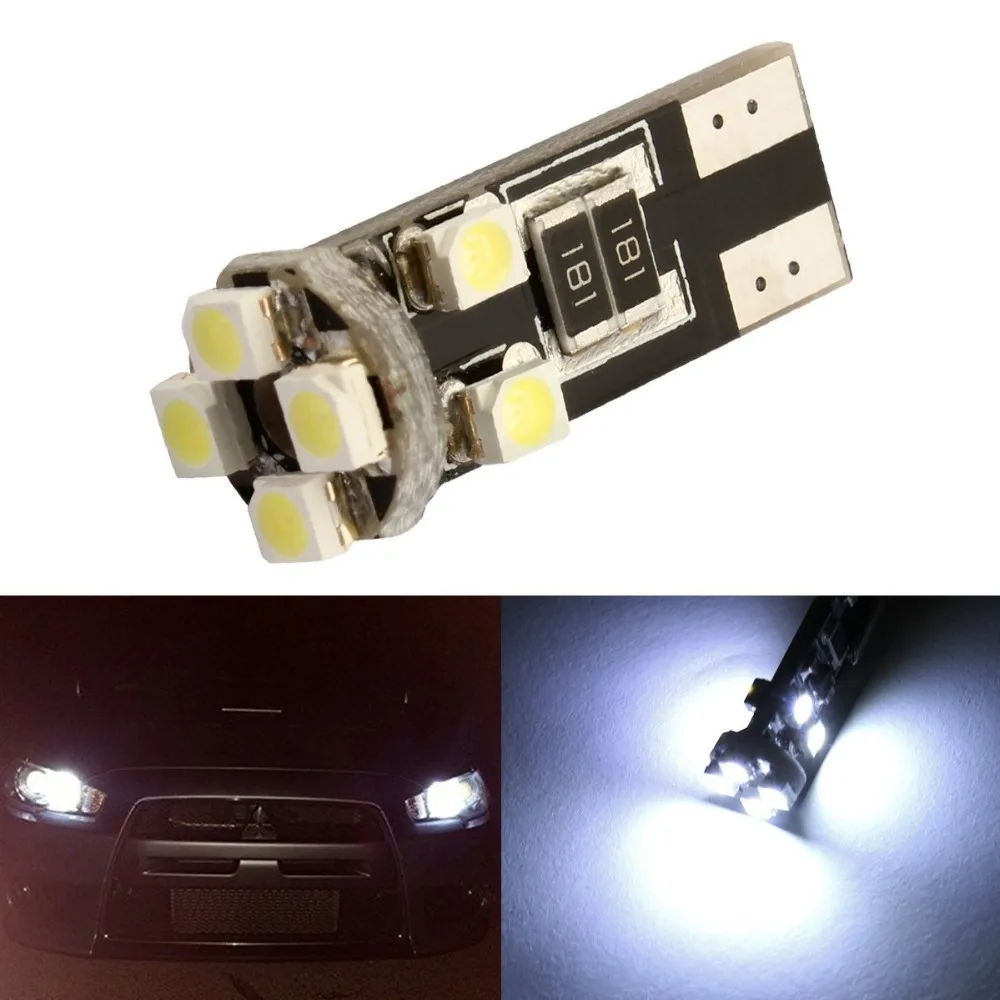 Комплект 10 шт. Автомобильные светодиодные лампы t10 w5w 194 Ночная подсветка 8 smd e 2835