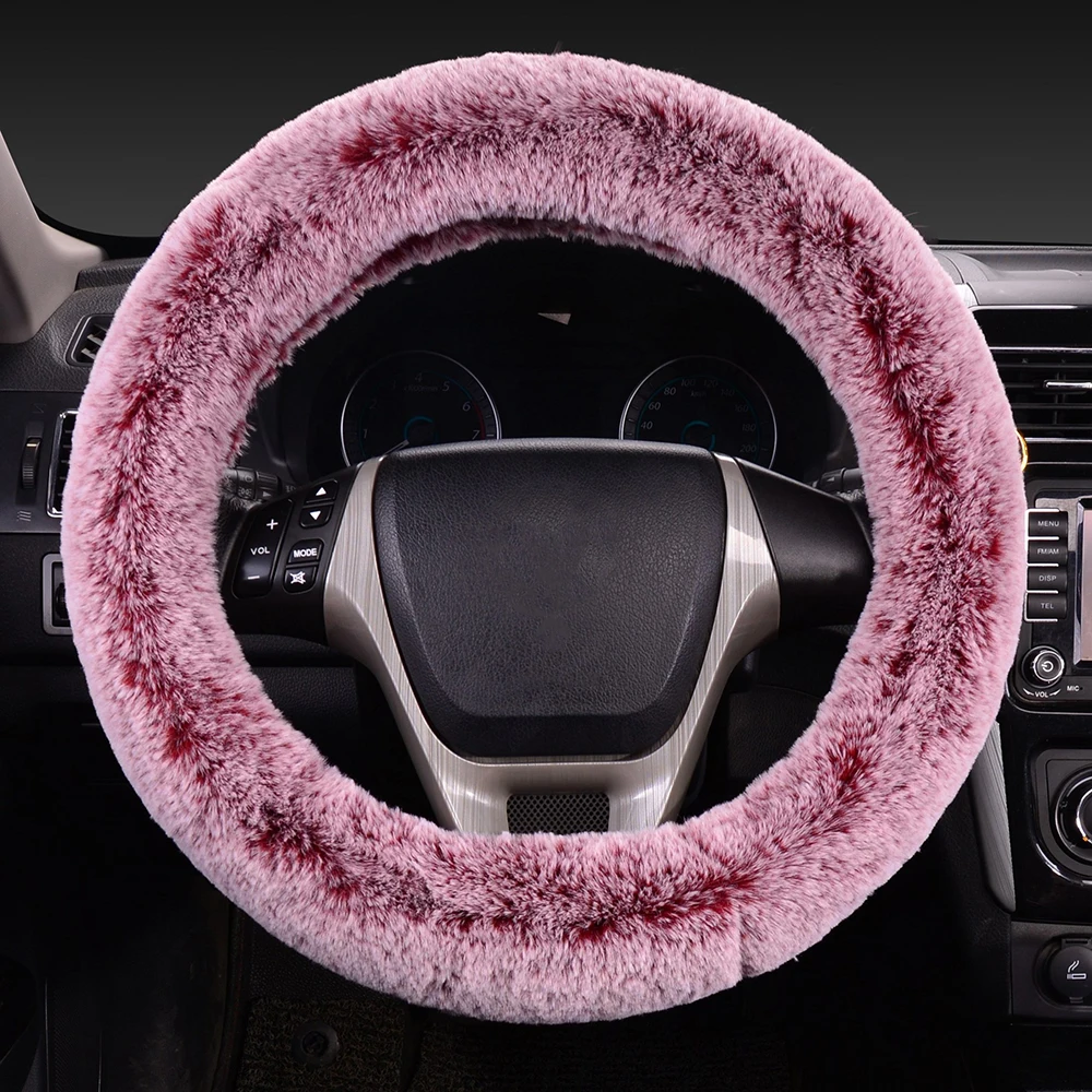 Чехол на руль из искусственного кроличьего меха KAWOSEN милый теплый плюшевый чехол