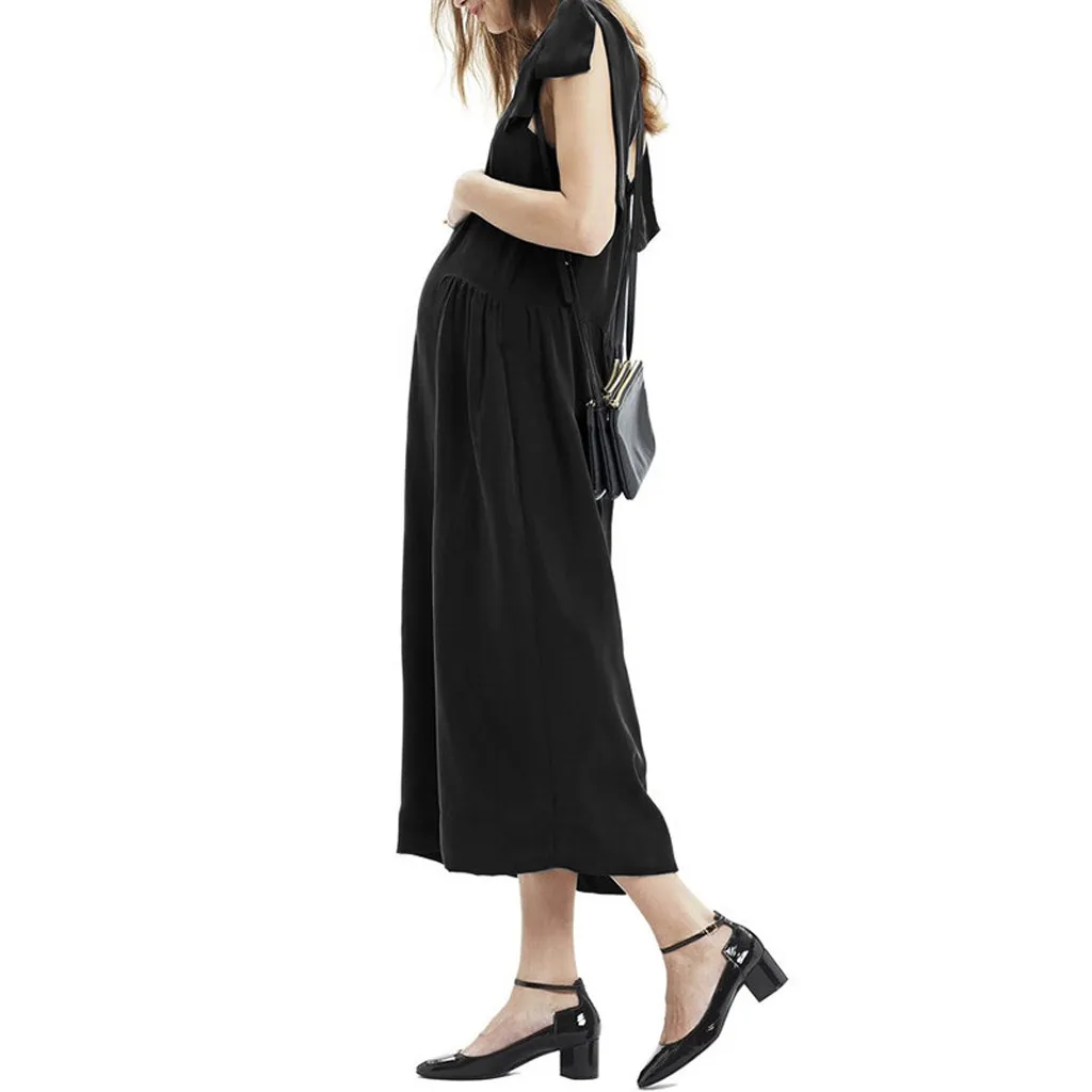 2019 пикантная Одежда для беременных мягкое модал длинное женское платье летняя