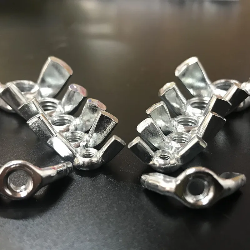 Wing Nuts Hand Tighten Nut Butterfly 100pcs/set Ingot Stainless Steel Din315 M3 M4 M5 M6 M8 M10 Galvanized Axk Electrical | Обустройство