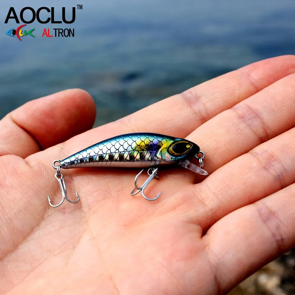 Воблер AOCLU, Джеркбейт, 10 цветов, 4,5 см, 3,0 г, жесткая приманка в виде гольяна, приманка для ловли окуня в пресной и соленой воде, Крючки 14 # VMC, Сна... (art.: 79f8bb9b4) - 79f8bb9b4