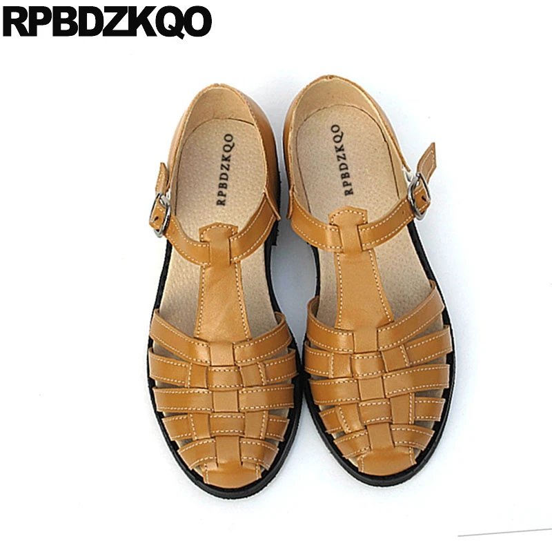 Женские тканые дизайнерские дышащие сандалии большого размера из натуральной